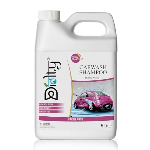 Diolty Car Shampoo With Extra Foaming For Car Care And Cleaning, Concentrated Washing Liquid, Ph Balanced 5L (Rose)