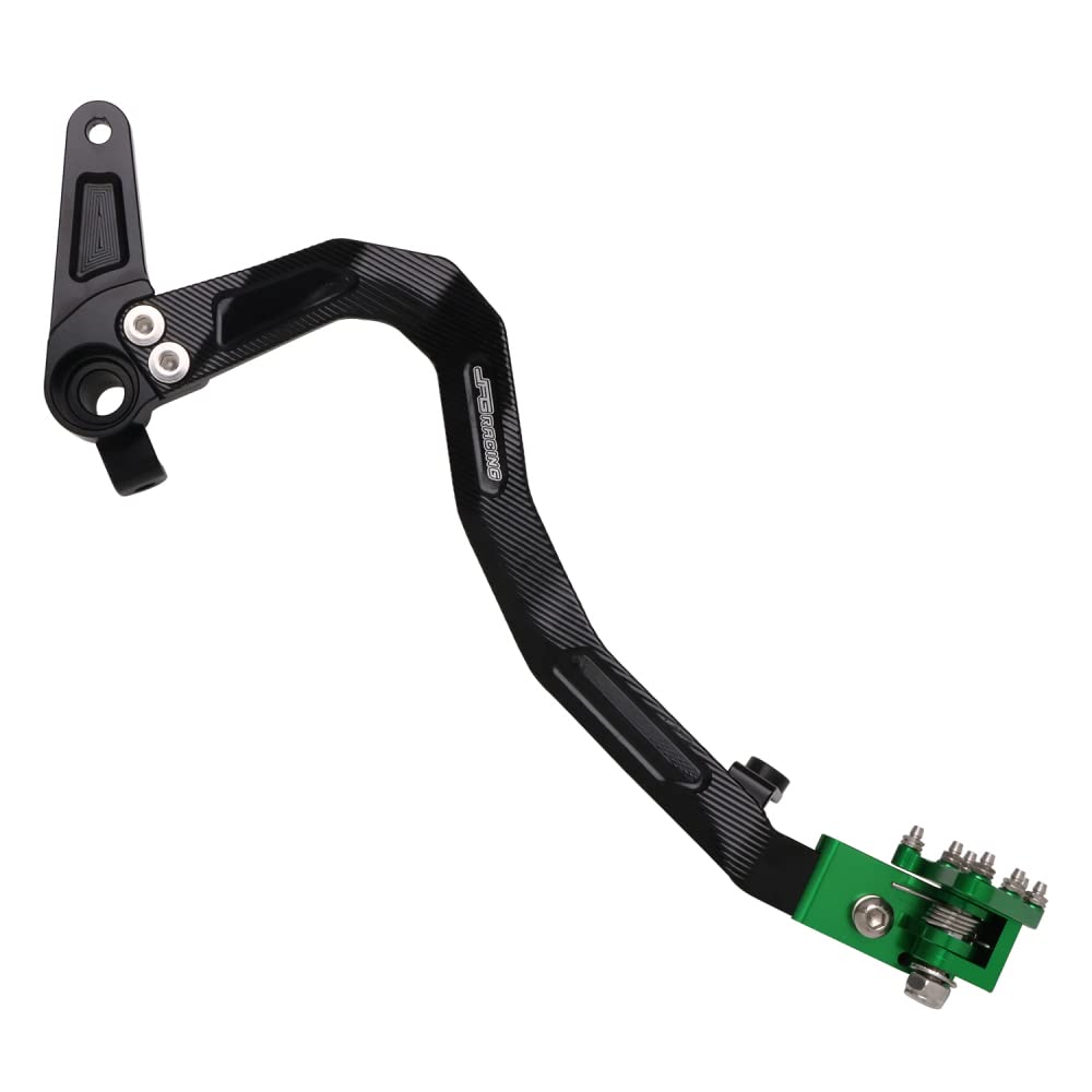 Jfg Racing Brake Pedal Foot Lever For Klx110,Folding Dirt Bike Rear Brake Cnc Forging Aluminum Alloy For Klx 110/Klx110L 2010-2023 Green