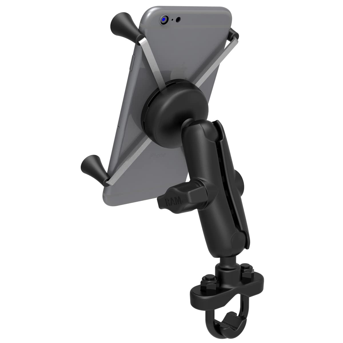 Ram Mounts X-Grip Large Phone Mount With Handlebar U-Bolt Base Ram-B-149Z-Un10U With Medium Arm For Motorcycle, Atv/Utv, Bike
