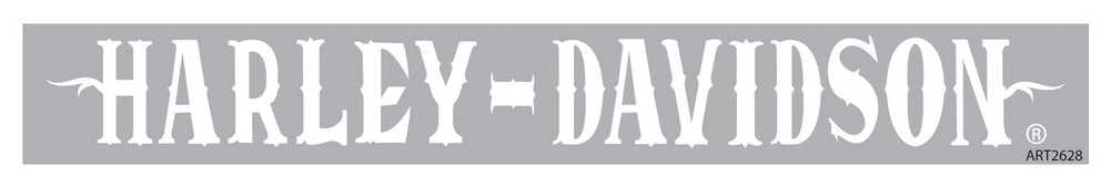 Harley-Davidson White Western Font Windshield Decal Cg3760