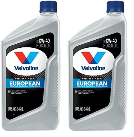 Valvoline European Vehicle Full Synthetic Sae 0W-40 Motor Oil 1 Qt (Pack Of 2)