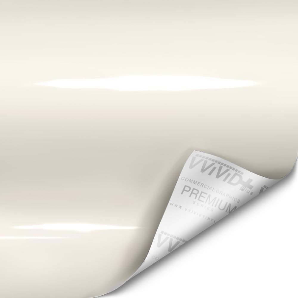VViViD+ Ultra Gloss Pearl White Vinyl Car Wrap (25ft x 4.9ft)