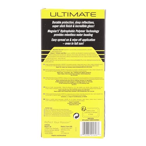 Meguiar's Ultimate Liquid Wax 473ml - G210516EU, Incredible Gloss & Slickness, 16 Fl Oz