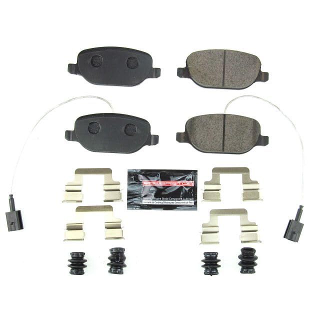 Power Stop Z23-1822 Rear Z23 Evolution Sport Carbon Fiber Infused Ceramic Brake Pads with Hardware For Alfa Romeo 4C 2015-2020 [