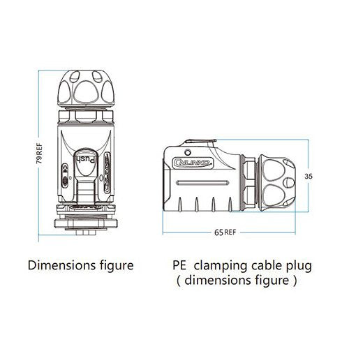 CNLINKO 2 Pin Power Industrial Circular Connector, Male Plug, Fit Furrion RV Solar Port, Outdoor Waterproof IP67, AC DC Signal,
