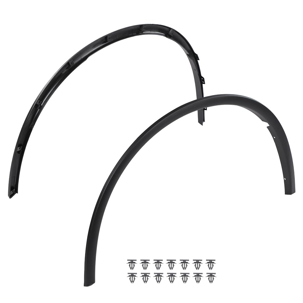 Pit66 Black Fender Trim Compatible With Dodge Durango 2011-2021 Ch1291112, Ch1290112, 57010620Ae, 57010620Ad, 57010621Ae, 570106