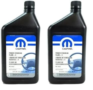 Genuine Mopar Fluid 5166226Aa +4 Power Steering Fluid - 1 Pint - 68218064Aa, Oil (Pack Of 2)