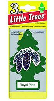 Little Trees Car Air Freshener | Hanging Paper Tree For Home Or Car | Royal Pine | 3 Pack