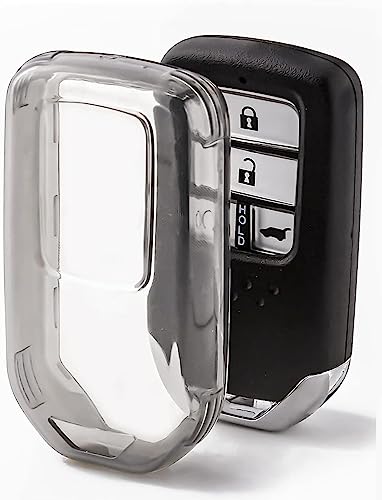 Jvcv Soft Tpu Transparent Cover Compatible With Honda City, Elevate, Civic, Jazz, Amaze, Crv, Wrv, Brv 3/4 Button Push Button