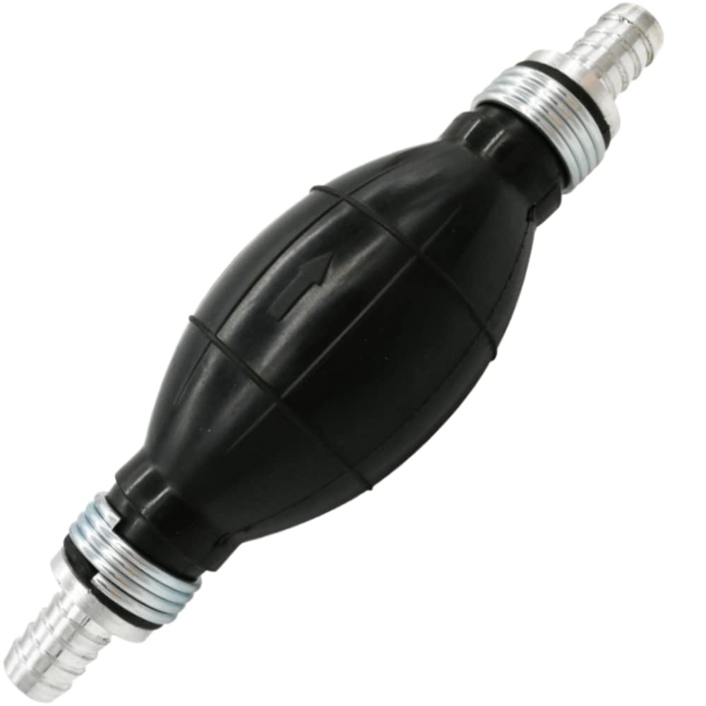 Automotive-leader 12mm 1/2'' Black Bulb Type Rubber Fuel Transfer Vacuum Fuel Line Hand Primer Gasoline Petrol Diesel Pump Bulb 