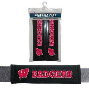 Fremont Die Wisconsin Badgers Velour Seat Belt Pads WBCARB007RDBGYC