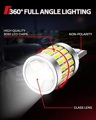 Torchbeam 912 921 Led Bulbs For Reverse Lights, T15 906 904 W16W Backup 2600 Lumens 6000K Xenon White Super Bright Light For Car