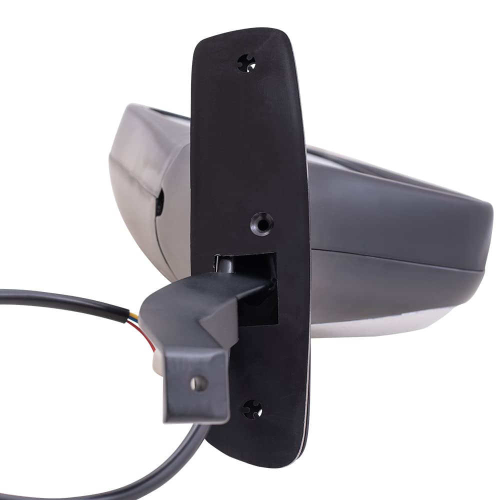 Replacement Driver Power Side View Mirror Black & Chrome Compatible With 1992-1996 F150 Pickup Truck F7Tz17682Baa