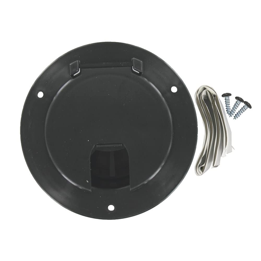 Valterra A10-2135BKVP Large Round Cable Hatch - Black