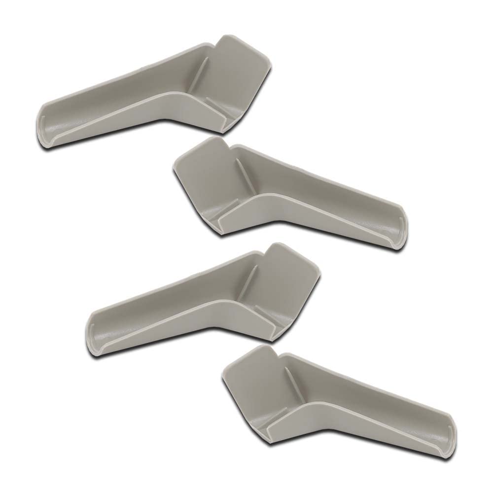 G-PLUS RV Rain Gutter Spout Long Version Left and Right Side 3 1/2  Long Gray 4 PCS
