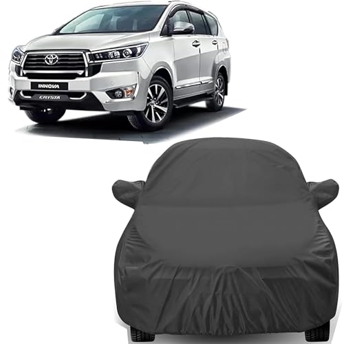 Sulfar 100% Water Resistant Car Body Cover Compatible With Mirror For Toyota Innova Crysta (Triple Stitched, Full Bottom Elastic