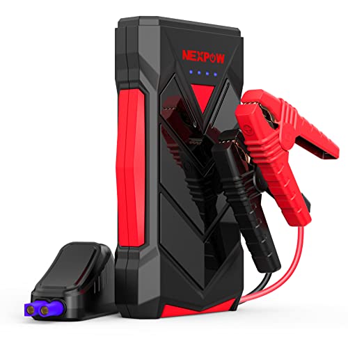 Nexpow Car Battery Starter Portable,12V Car Battery Jump Starter Power Pack With Usb Quick Charge (Up To 7L Gas Or 5.5L Diesel E