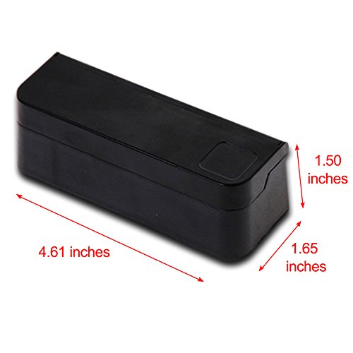 Zento Deals Sturdy Black Coin Organizer-Auto Car Coin Case Storage Mini Box Plastic Holder