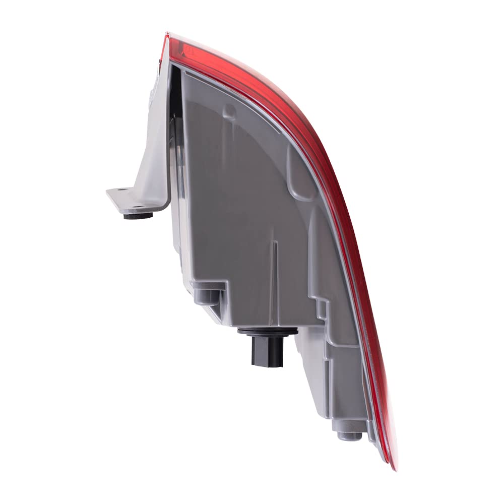 Brock Replacement Driver Side Tail Light Assembly With Chrome Bezel Compatible With 2014-2021 Grand Cherokee Laredo/Limited/Over