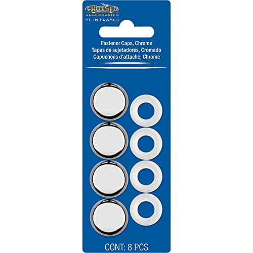 Cruiser Accessories 82630 License Plate Frame Fastener Caps, Chrome