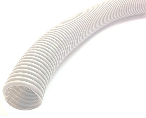 Electriduct Split Wire Loom Tubing Polyethylene Corrugated Flexible Conduit - 1/2'' Nominal Size - 10 Feet - White