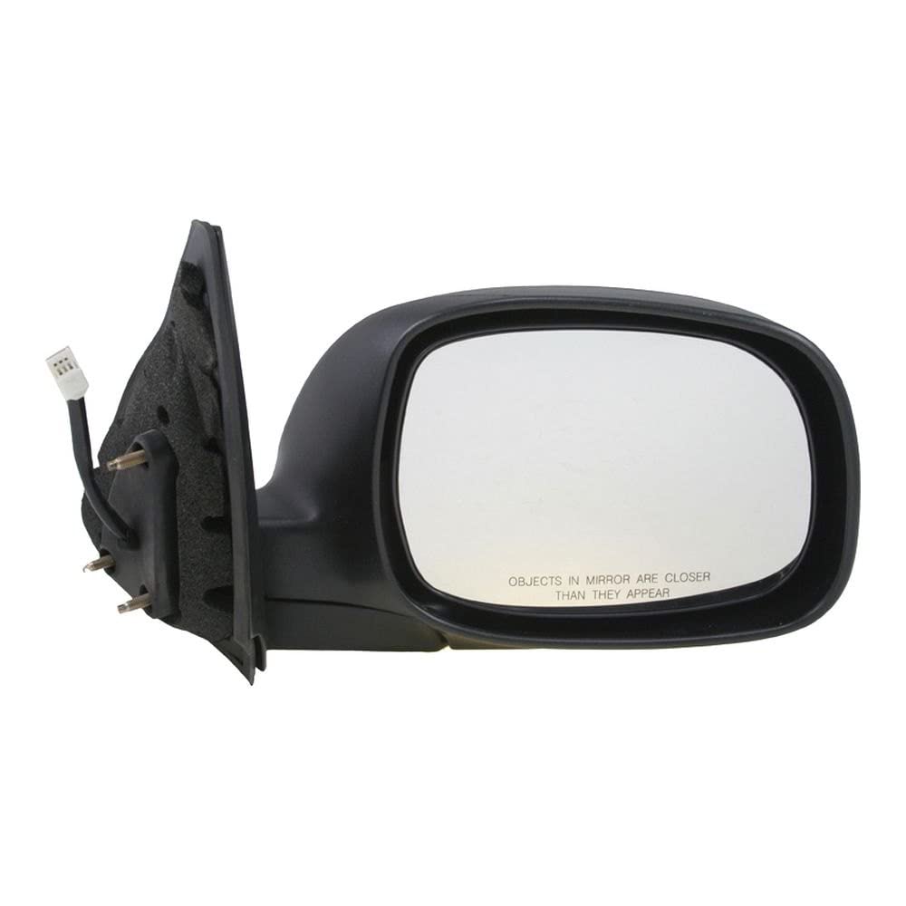 Trq Right Mirror With Heat With Black Cover Passenger Side Compatible With 2001-2007 Toyota Sequoia To1321192