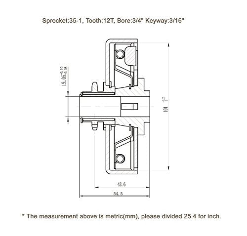 Jeremywell Go Kart Clutch 3/4'' Bore 12T, 12 Tooth For 35 Chain, Up to 6.5 HP, predator 212, 2300 RPM for Mini Bike Fun Kart Eng