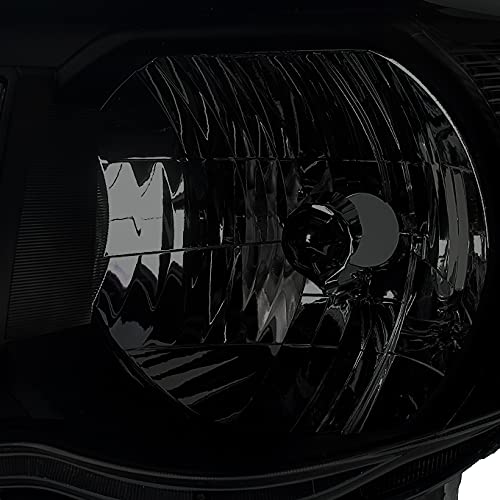 Akkon - For 2005-2011 Toyota Tacoma Oe Replacement Black Smoked Headlights Pair Driver Left+Passenger Right Head Lamps