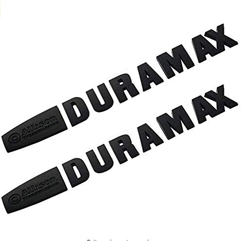 Yoaoo 2Pack Oem Allison Duramax Badges Emblems Compatible With 2015 Silverado 2500Hd 3500Hd Hood Matte Black