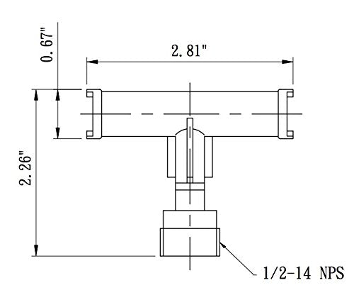 Dura Faucet DF-RK900-WT RV Shower Faucet Diverter Tee Replacement for Hose (White)