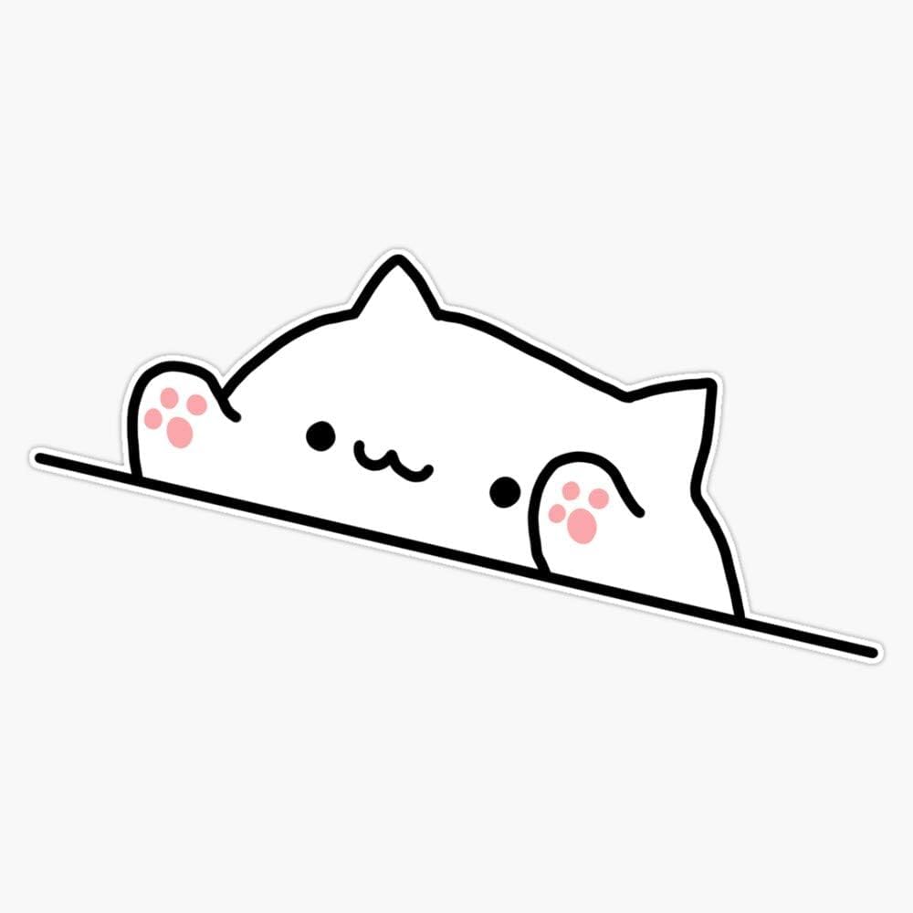 eDesign Bongo Cat! Sticker Decal Bumper Sticker 5 inches