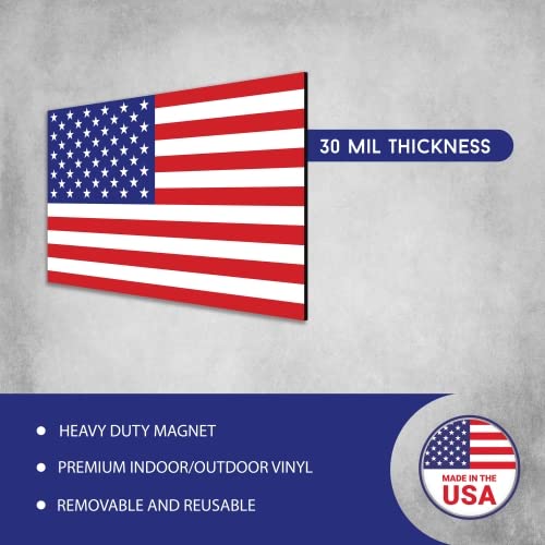 Magnet Me Up American Flag Magnet Decal, 4X6 Inches, 5 Pack, Red White And Blue, Heavy Duty Automotive Magnet For Car Truck Suv
