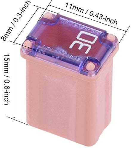 EDS 928-8025 9288025 25 Amp Micro Cartridge FMM Fuses MCASE Type Compatible Replacement for Ford DG9Z14526CA Mopar 68202897AB GM