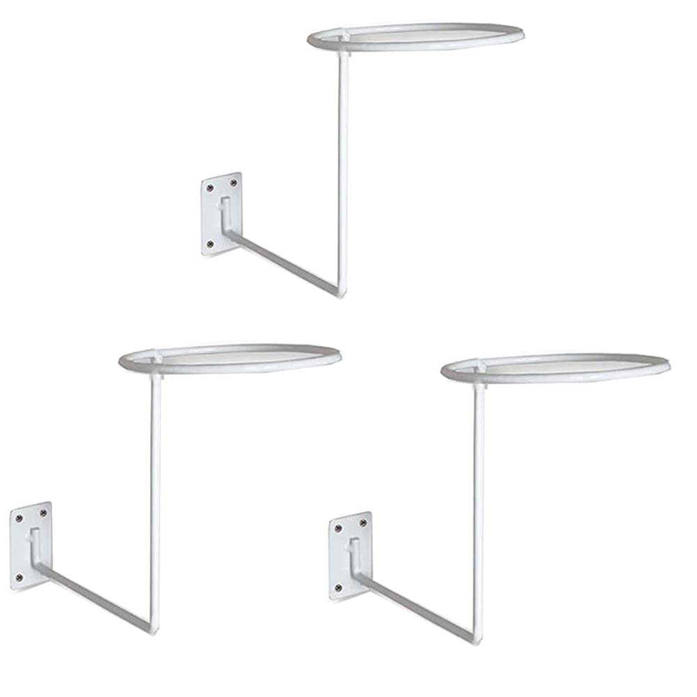 Pei Motorcycle Accessories Helmet Holder Jacket Hanger Wall Mounted Multifunctional Rack (White 3Pc)