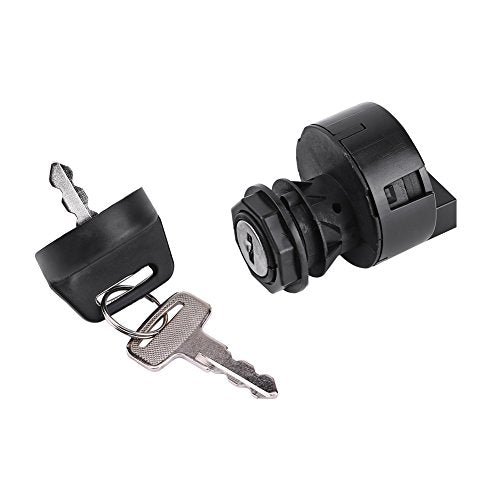 Yosoo Ignition Key Switch, Push Button, 4 Positions, Black, Manual Operation, Polaris 500 Ignition Starter Switch Key, Fit Polaris Worker 500 500 2003-2007 4 Pin Atvs Scooters