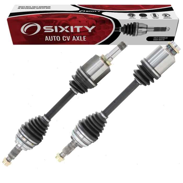 Sixity Auto 2 pc Front CV Axle Kit compatible with Ford Edge 3.5L V6 3.7L 2007-2013 - Pair Left Right Driver Passenger Complete 