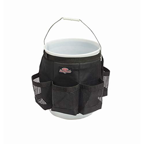 Bucket Boss Auto Boss Wash Boss Organizer For A 5 Gallon Bucket, With Fast-Drying, Exterior Mesh Pockets For Car Supplies, Allowing For Soap And Water In The Bucket, In Black, Ab30060