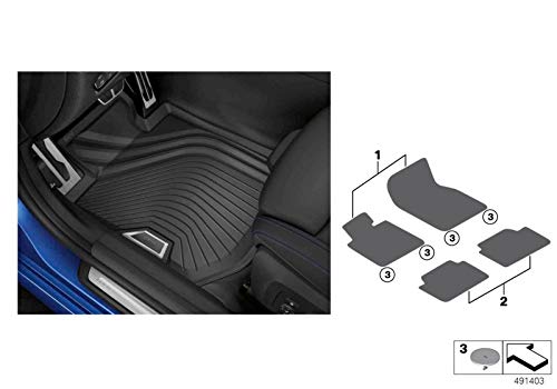 Bmw 51472461169 All-Weather Floor Mats For G20 3 Series (Set Of 2 Rear Mats)