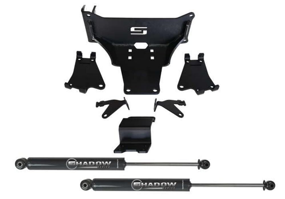 Realtruck Superlift Suspension Dual Steering Stabilizer Kit For Ford F-250/F-350 | Shadow Series Cylinders | 92741 | Fits 2005-2