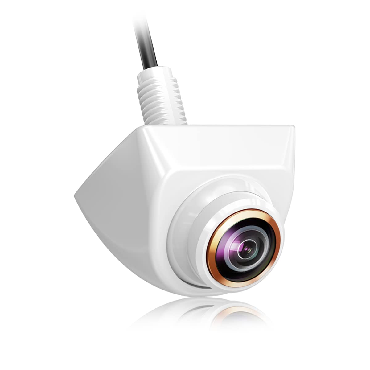 Hd Backup/Front/Side View Camera With Gold Rim, Greenyi Ahd 720P Reverse Rear Cam For Car, Suv, Rv, Trailer, Camper, Van, Pickup