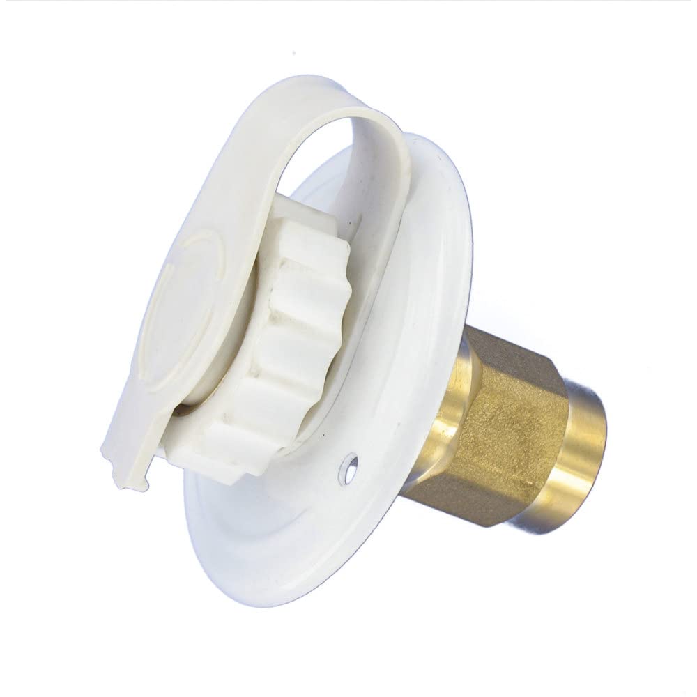 Valterra A01-0171LF Flush-Mount Water Inlet - FPT, 2-3/4' Flange, White