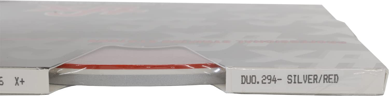 Universal Duo-Tone 0204294 - Auto Customizing 2 Color Dual Pinstripe - 4/16&quot; x 150' (1/8” Stripe, 1/16&quot; Gap, Then 1/16” Stripe) - 294-Silver Metallic/Red