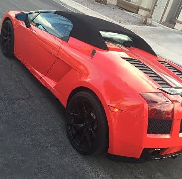 Vvivid Red Gloss Car Wrap Vinyl Roll With Air Release Adhesive 3Mil (2.5Ft X 5Ft)