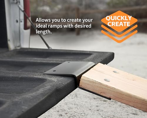 Maxxhaul 50872 Steel Ramp Top Kit - Quickly Create Your Own Ramps With 2''X8'' Planks To Safely Load Atv Motorcycle And Lawn Equ