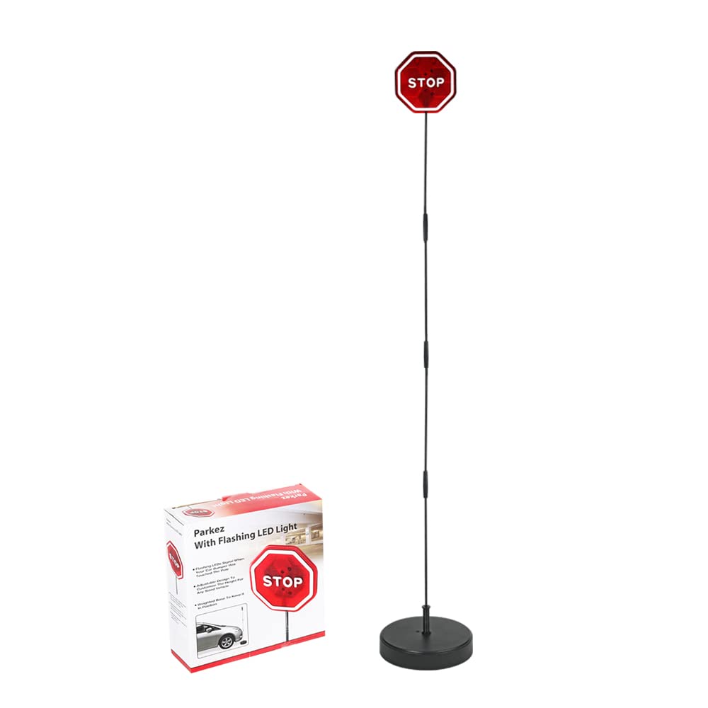 Reswish LED Light Parking Stop Sign,Smart Parking LED Garage Flashing Warning Stop Sign, Parking Assist LED Stop Sign Parking As