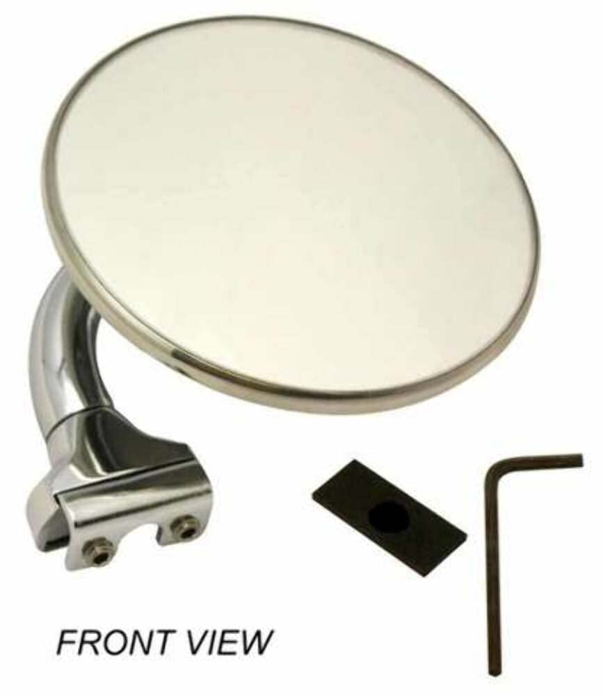 Street Rod 4'' Stainless Steel Universal Peep Mirror Left Or Right Door Chrome