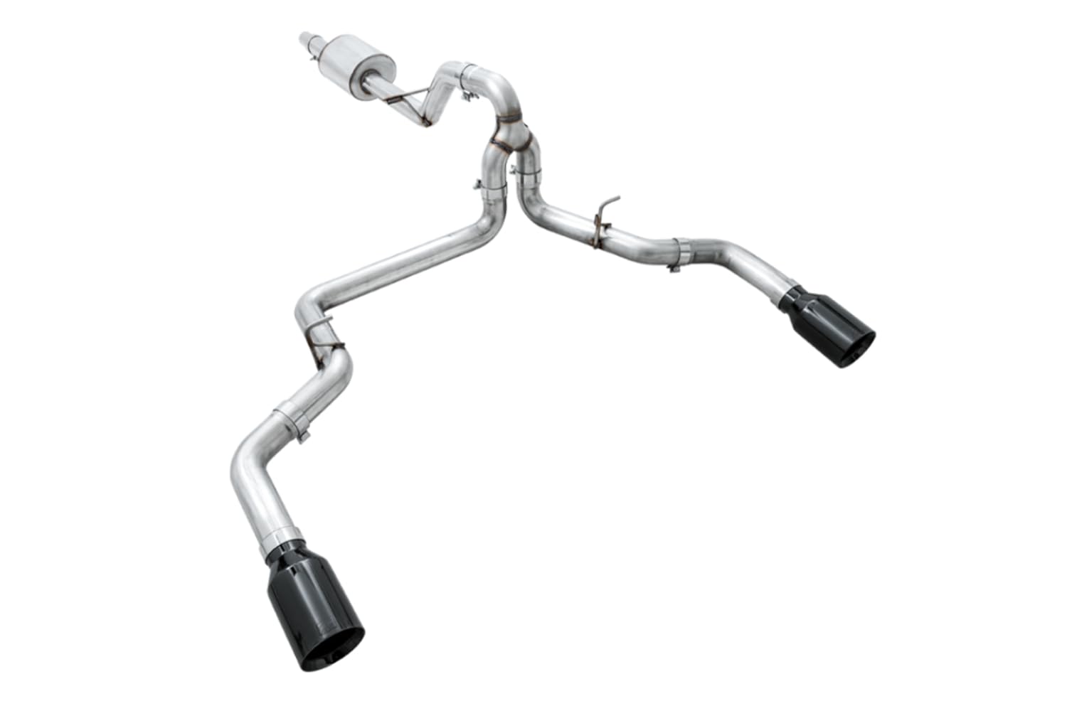 Awe 0Fg Dual Exit Exhaust For '15-'20 F-150-5'' Diamond Black Tips