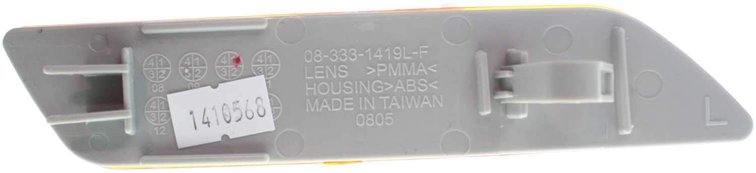 Evan Fischer Front, Driver Side Bumper Reflector Set Compatible With 2007-2010 Chrysler Sebring Ch2550128, 4389699Ac