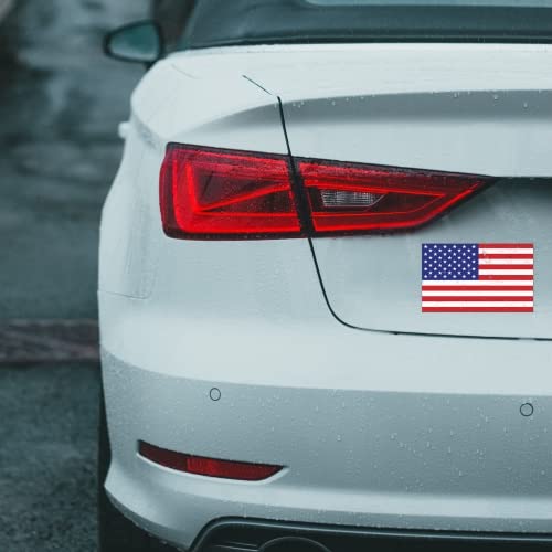 Magnet Me Up American Flag Automotive Magnet Decal, 4X6 Inches, 4 Pack, Red White And Blue, Heavy Duty Magnetic Vinyl For Car Tr