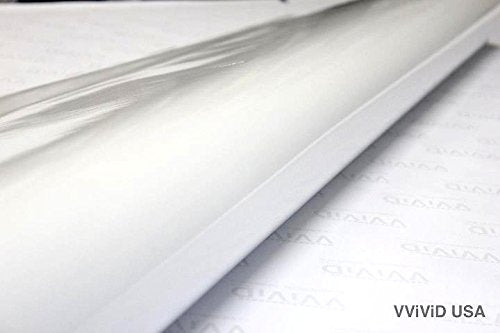 White High Gloss Realistic Paint-Like Microfinish Vinyl Wrap Roll With Vvivid Xpo Air Release Technology (50Ft X 5Ft (Full Car W